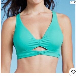 Shade & Shore Vibrant Aqua Bikini Top